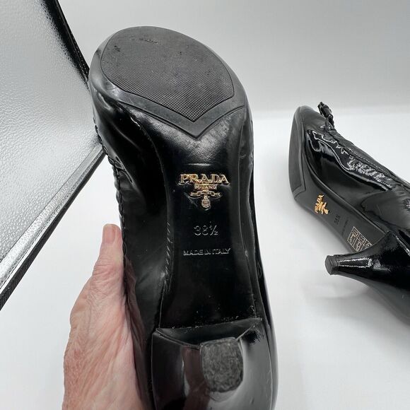 Prada Black Patent Leather Heels - Picture 16 of 16